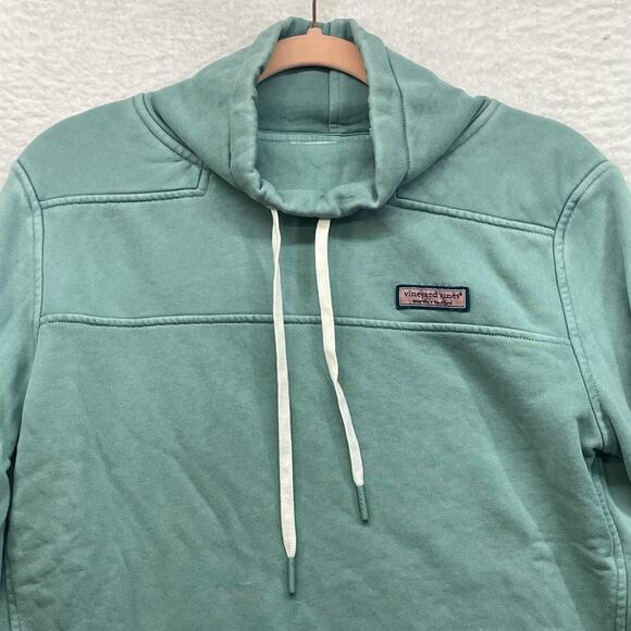 Vineyard Vines Pullover Womens XXS Green The Shep Shirt Cowl Neck Cotton Casual - Picture 4 of 11